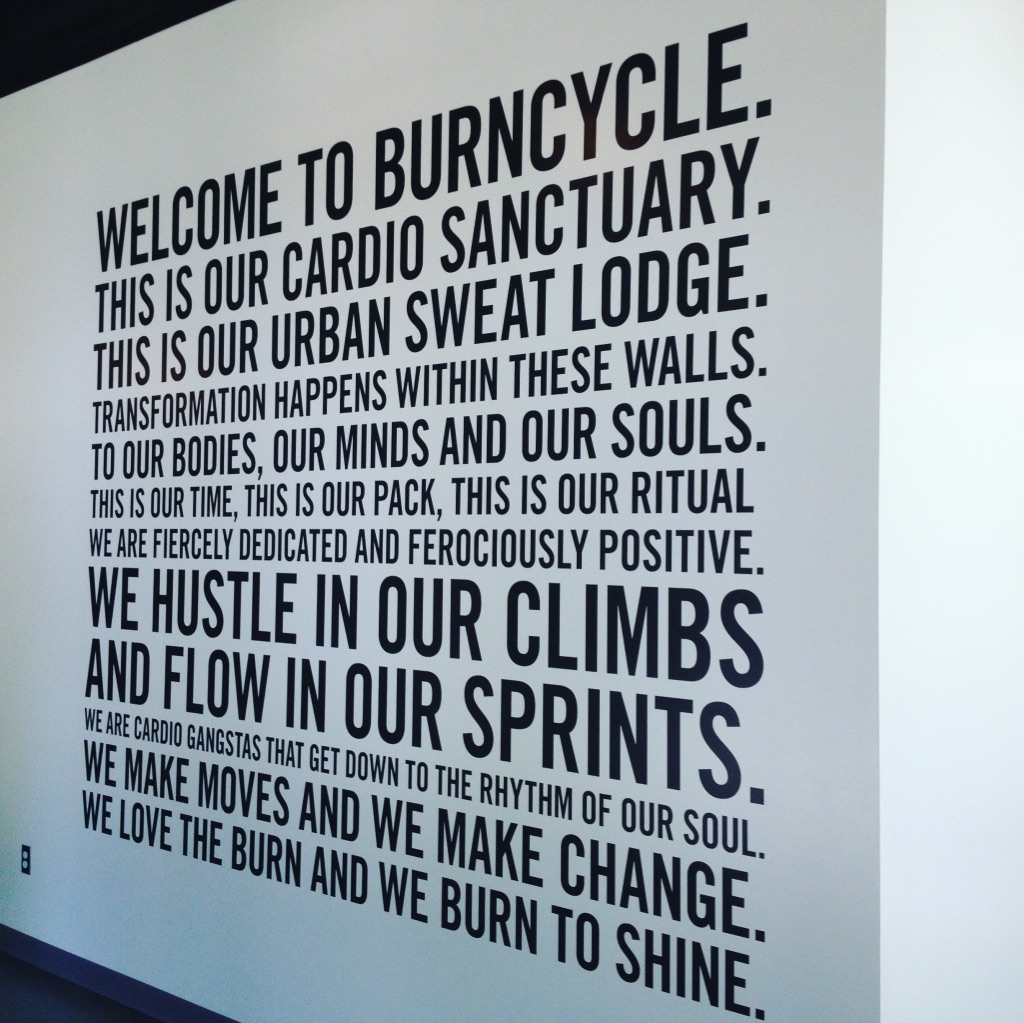 Branded commercial interior with environmental graphics