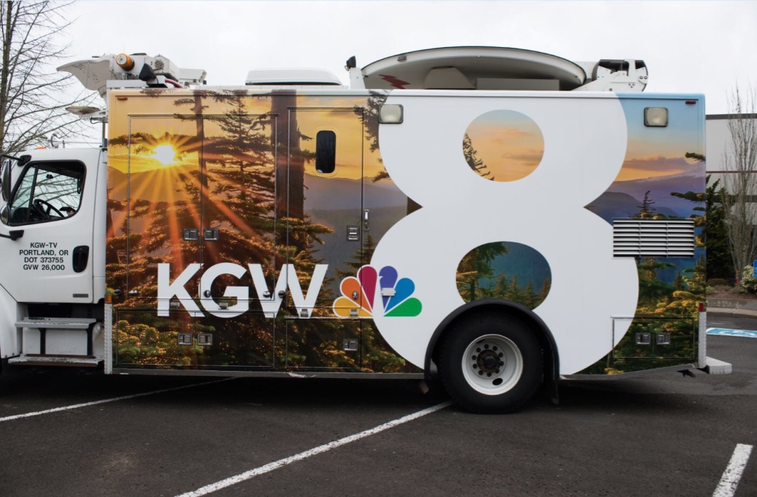 KGW 8 branded broadcast vehicle