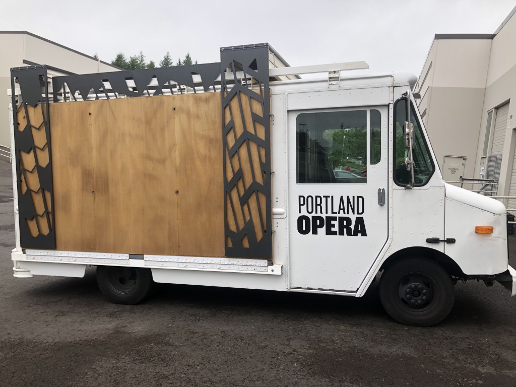 Portland Opera branded vehicle graphics