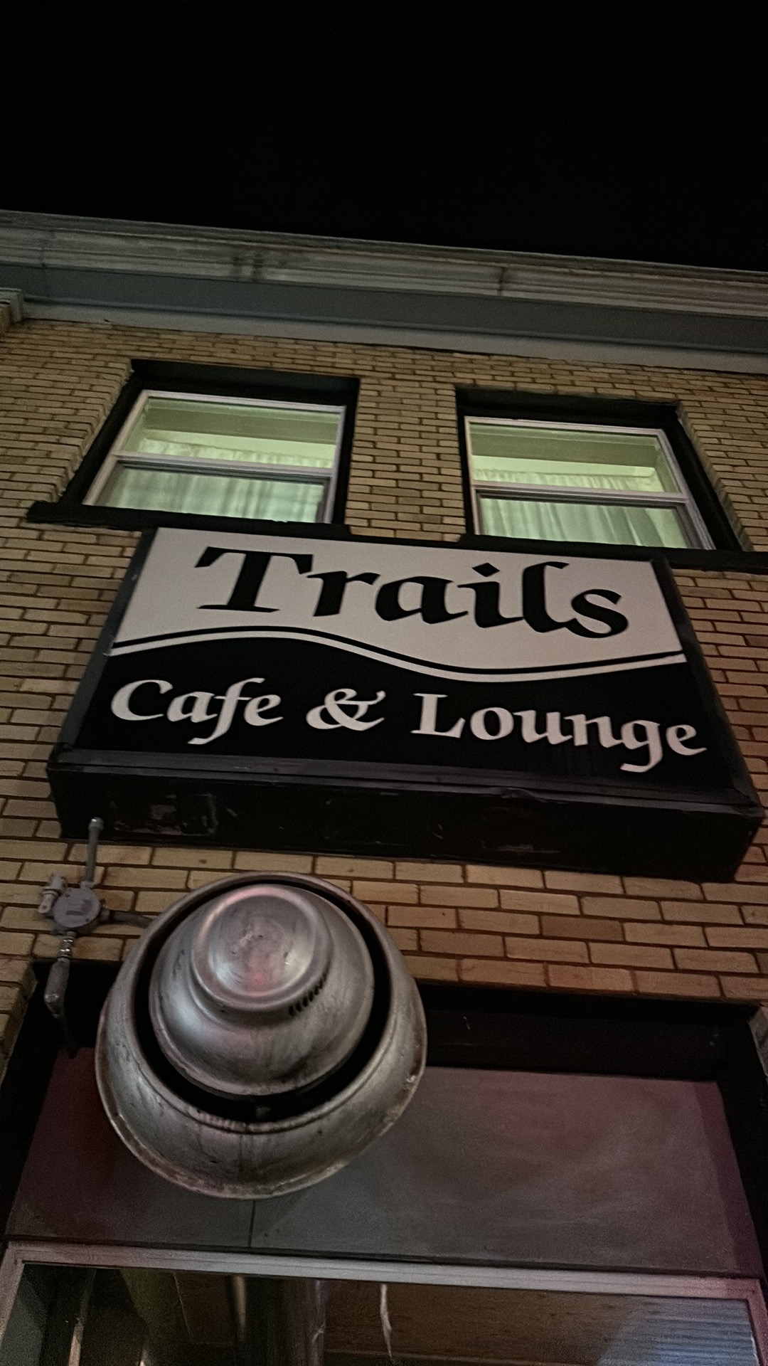 Trails Cafe and Lounge exterior sign